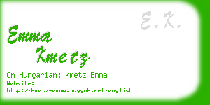 emma kmetz business card